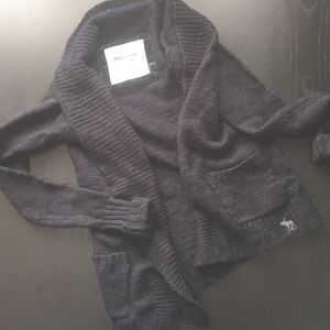 Navy Abercrombie & Fitch Buttonless Cardigan